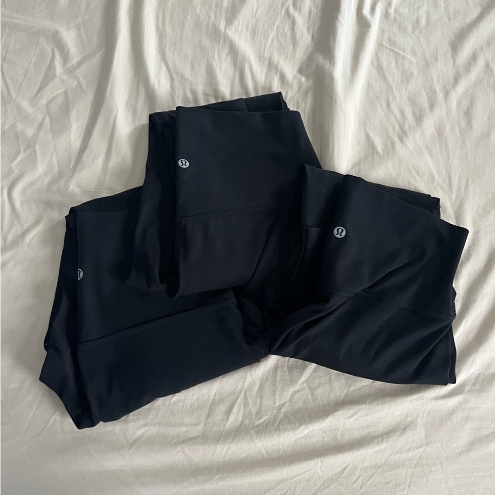 Lululemon size 8 high rise align set of 3 leggings